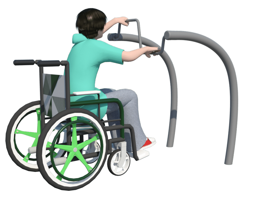 Handcycle Mach One NWS113 Hand Cycle Outdoor Fitness Station – Devine – Devine Outdoor ...